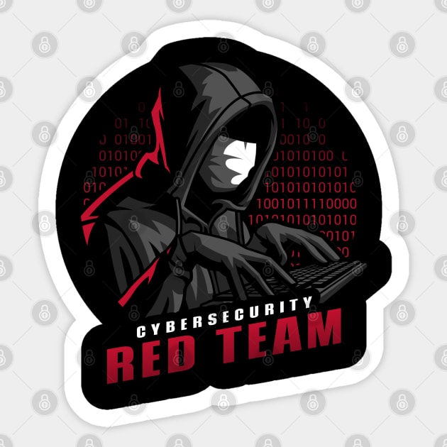 Red Team | Hacker Design Sticker by leo-jess